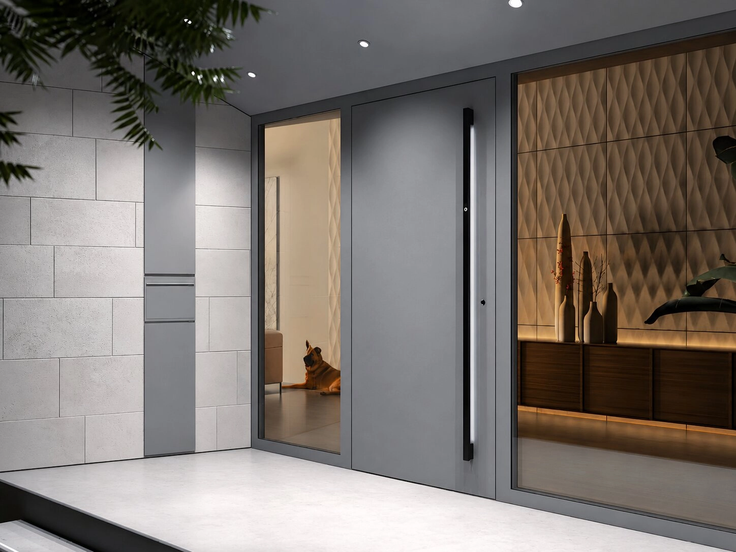 Cửa nhập Pactwin — lối vào nội thất chiếu sáng