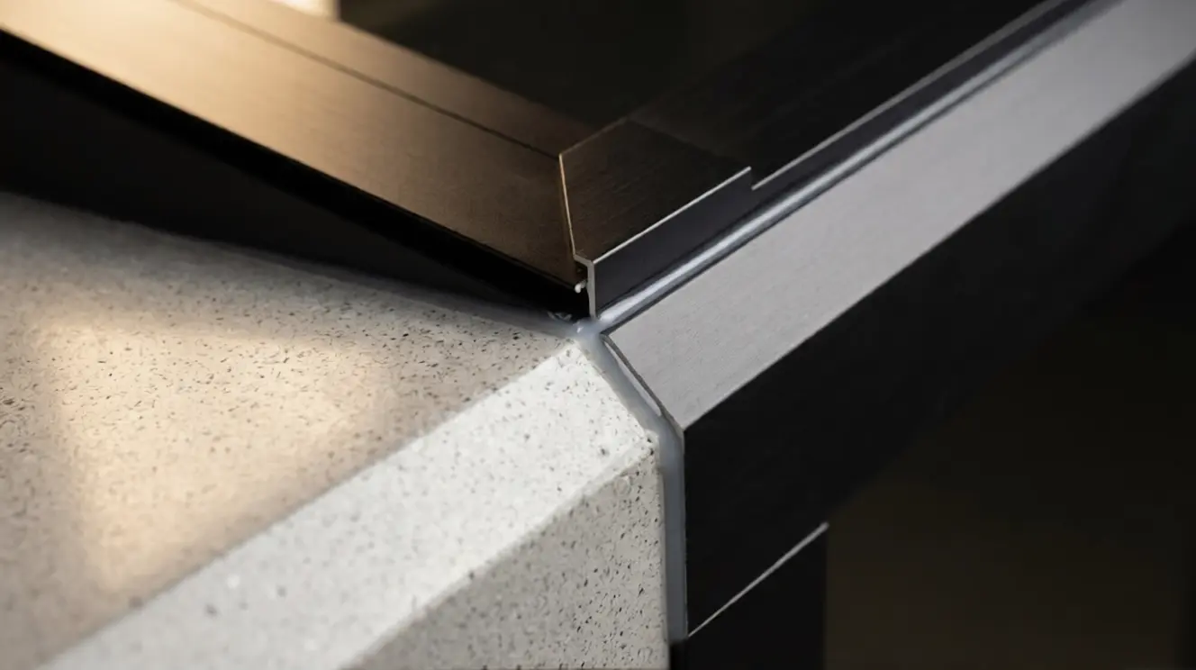 Pactwin silicone sealant application on aluminum window frame