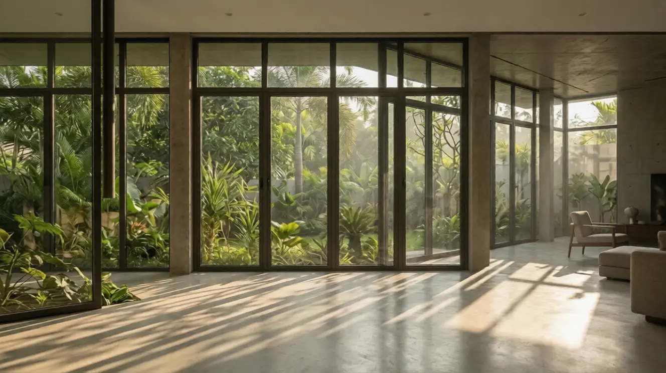 Thermal break aluminum windows in a modern Vietnamese building